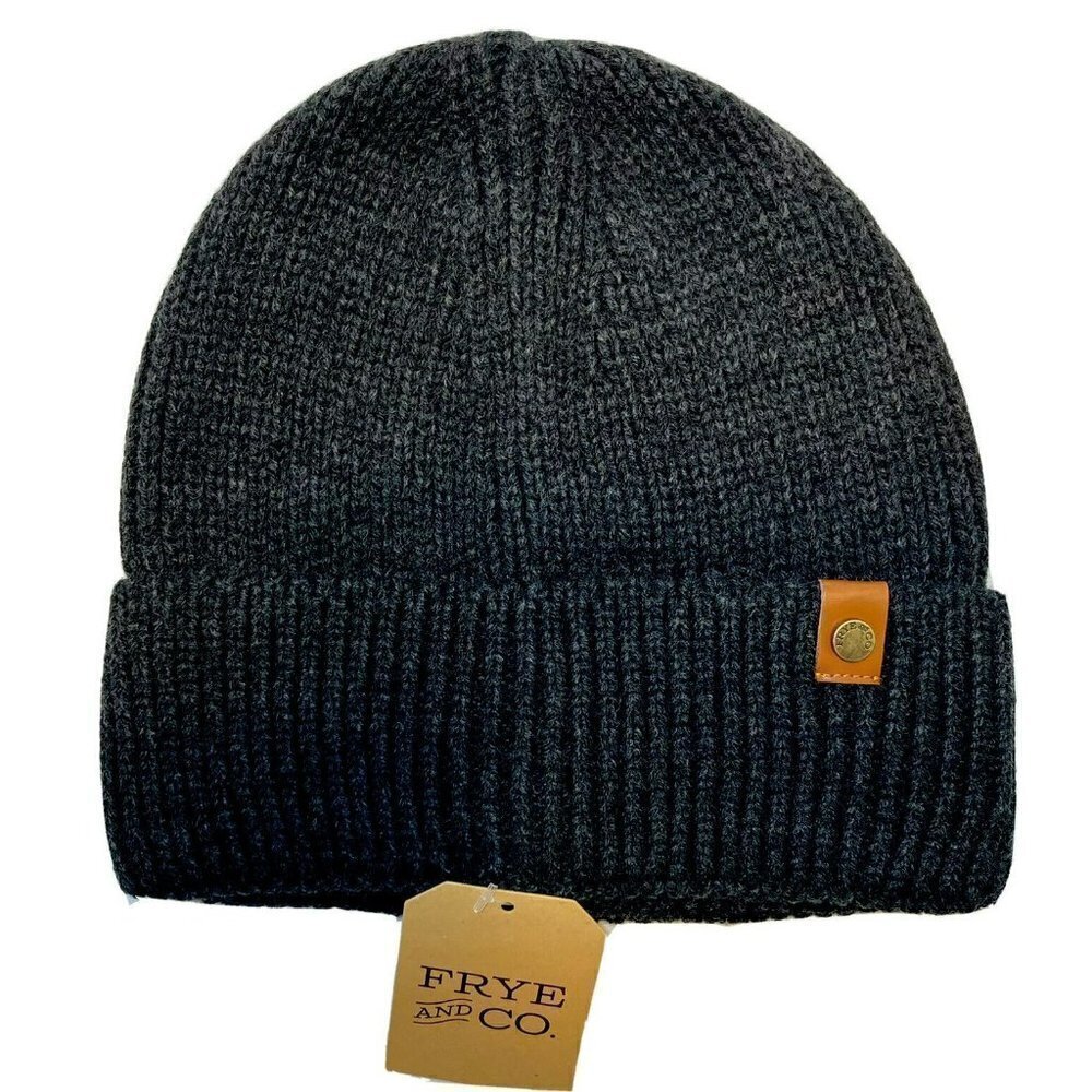 Frye & Co. NWT Cable Knit Beanie w/Cuff ‎ Black Hat Cap-OSFM-MSRP-$28